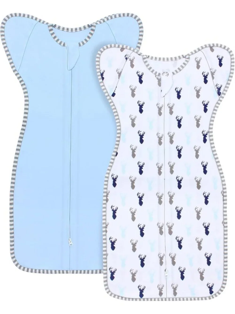 Cozy Baby Sleep Sack 3-6 Months, 2-Pack 100% Cotton Swaddle with 2-Way Zipper